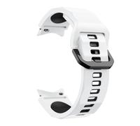 Aqxypas Correa de silicona for Galaxy Watch 5 Pro 45mm Silicone Wave Ocean Band for Galaxy Watch 5 4 Correa 40 44 45 Rojo Negro(White black)