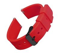 Aqxypas Correas de reloj de moda 14/16/18/19/20/21/22/24 mm silicona Galaxy, correas de reloj de goma suave en(Red 2,22mm)