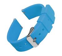 Aqxypas Correas de reloj de moda 14/16/18/19/20/21/22/24 mm silicona Galaxy, correas de reloj de goma suave en(Lake Blue 1,21mm)