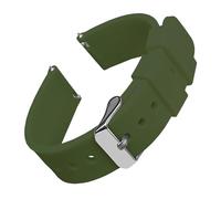 Aqxypas Correas de reloj de moda 14/16/18/19/20/21/22/24 mm silicona Galaxy, correas de reloj de goma suave en(Army Green 1,18mm)