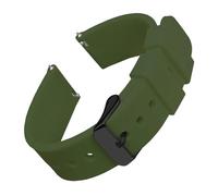 Aqxypas Correas de reloj de silicona de 14/16/18/19/20/21/22/24 mm, correas de reloj de goma de liberación rápida y suaves, correas de reloj Galaxy(Army Green 2,20mm)