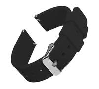 Aqxypas Correas de reloj de silicona de 14/16/18/19/20/21/22/24 mm, correas de reloj de goma de liberación rápida y suaves, correas de reloj Galaxy(Black 1,18mm)