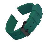 Aqxypas Correas de reloj de silicona de 14/16/18/19/20/21/22/24 mm, correas de reloj de goma de liberación rápida y suaves, correas de reloj Galaxy(British Green 2,14mm)
