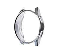 Aqxypas Estuche con revestimiento de TPU for Galaxy Watch 7 FE de 40 mm y 44 mm, protector de pantalla, accesorios, estuche for reloj integral(Silver,Galaxy Watch 7 44mm)