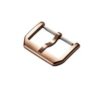 Aqxypas Hebilla de reloj de acero inoxidable 316L, 18 mm, 20 mm, 22 mm, cierre de correa de cuero, color negro y oro rosa(Rose Gold,Buckle Width 20mm)