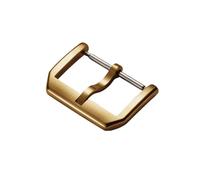 Aqxypas Hebilla de reloj de acero inoxidable 316L, 18 mm, 20 mm, 22 mm, cierre de correa de cuero, color negro y oro rosa(Gold,Buckle Width 22mm)