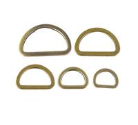 Aqxypas Hebillas de Metal de 16/20/25/32/38 mm for Anilla de Metal, for Bolsos, Correas, Hebillas Ajustables, Suministros for Manualidades(Brass,16mm-20Pcs)