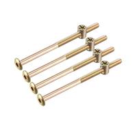 Aqxypas Juego de tuercas y pernos for muebles, tornillo con cabeza hexagonal con tuercas de barril chapadas en Zinc, M6x60/70/80/90/100/120mm, 2-10 Uds.(M6x70mm 8pcs)