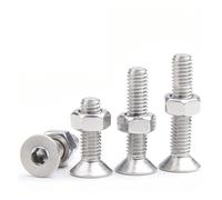 Aqxypas Juegos de tuercas y pernos avellanados de acero inoxidable 304, combinación de tuercas y tornillos de cabeza plana y hexagonales, M2, M2.5, M3, M4, M5, M6 y M8(10mm)