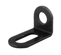 Aqxypas Lote de 10 soportes de esquina ajustables, de hierro y metal, en forma de L, for soporte de estantes, conexión de tableros, etc.(Black 10PCS)