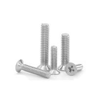 Aqxypas Lote de 100 tornillos de cabeza avellanada plana en cruz de acero inoxidable 304 GB819, M1.6, M2 y M2.5.(5mm x100pcs,M1.6)