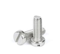 Aqxypas Lote de 100 tornillos de cabeza cilíndrica ranurada de acero inoxidable A2-70 GB65, M4 304(18mm x100pcs)