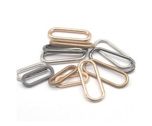 Aqxypas Lote de 20 Hebillas ovaladas de aleación de Metal for Zapatos, Bolsos, Prendas de Vestir, Accesorios de Costura, de 20 mm, 25 mm y 30 mm, Color Plata, Dorado y Bronce.(Silver 701,Type D 30MM)