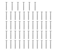 Aqxypas Lote de 50 Uds. De tornillos planos for madera de acero inoxidable con cabeza de Philip, diámetro de 4mm, longitud de 16mm(Stainless 4x40 50PCS)