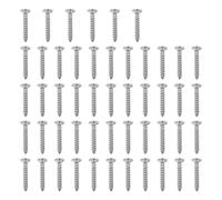 Aqxypas Lote de 50 Uds. De tornillos planos for madera de acero inoxidable con cabeza de Philip, diámetro de 4mm, longitud de 16mm(Stainless 4x25 50PCS)