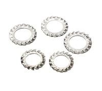 Aqxypas M2.5 M3 M4 M5 M6 M8 M10 M12 M14 M16 M18 M20 304 Acero Inoxidable GB862.2 DIN6798A Junta de arandela de Seguridad Dentada Externa(M8 20pcs)