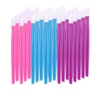 AQXYQAZZ 20 Piezas de empujadores de cutículas de uñas con Mango de plástico y Cabezal de Goma, 9,7 cm, Pegatinas for uñas, empujadores, Herramientas de manicura de Doble Extremo(Multi)