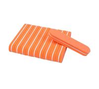 AQXYQAZZ 50 piezas de mini limas de uñas de colores variados, esponja pulidora de uñas de doble cara de grano 100/180, espuma de gel for pulir manicura y arte de uñas(Orange)