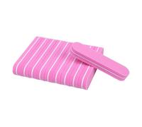 AQXYQAZZ 50 piezas de mini limas de uñas de colores variados, esponja pulidora de uñas de doble cara de grano 100/180, espuma de gel for pulir manicura y arte de uñas(Pink)