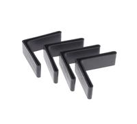 AQXYUULL 4 unids/Set 30mm/35mm/40mm Almohadillas de pie de Acero en ángulo en Forma de L Cubiertas de pie Estante Antideslizante Protector de Hierro Triangular(35x35mm)