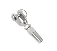 AQXYWAZQ 1 Pieza de Cable de Acero Inoxidable 316 de 3/4/5/6 mm, Terminal de Horquilla/mordaza sin Estampa, Kit de Accesorios de Montaje for Bricolaje, balaustrada(For 4mm Wire Rope)