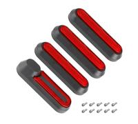 AQXYWAZQ Cubierta de Rueda con Barras reflectoras for Patinete eléctrico M365 1S Pro Pro2 y Lite, tapacubos Reflectante, Carcasa Protectora, Piezas(Black Red 4pcs)