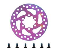 AQXYWAZQ Disco de Freno de 120 mm for Patinete eléctrico MAX G3/ZT3/ZT3 Pro, Resistente al Desgaste, 6 Orificios, Pieza de Acero Inoxidable(Colorful)