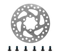 AQXYWAZQ Disco de Freno de 120 mm for Patinete eléctrico MAX G3/ZT3/ZT3 Pro, Resistente al Desgaste, 6 Orificios, Pieza de Acero Inoxidable(Silver)