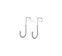 AQXYWAZQ Gancho de Acero Inoxidable 304 con Doble perforación en Forma de S for Puerta de Armario de Cocina, baño, Abrigo, Toalla, Almacenamiento(White S,5pcs)