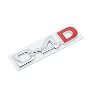 AQXYWQLL 3D Metal D-4D Logo Tronco Trasero Insignia Emblema Etiquetas Engomadas del Coche Compatible con Land Cruiser Corolla RAV4 Verso Prado Camry Accesorios(Color:Silver Red)