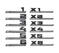 AQXYWQLL Emblema de Insignia for Maletero de Coche de competición ABS 3D Thunder Edition Adhesivo Compatible con M1 M2 M3 M4 M5 M6 M7 M8 X1M X2M X3M X4M X5M X6M X7M X5(Gloss Black,X3M Competition)