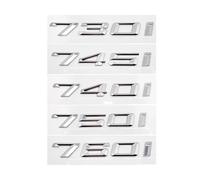 AQXYWQLL Etiqueta engomada del Emblema de la Insignia de Las Letras del Tronco del Coche del ABS 3D Compatible con 7 Series 730i 740i 745i 750i E38 E65 E66 F01 F02 G11 G12(Color:Silver,Size:740i)