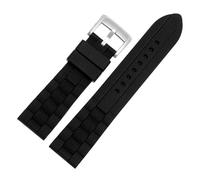 AQXYWQOL Compatible con Blue Angel Watchband AT8020-54L/8020-03L/JY8078 Correa de Reloj de Silicona Suave Impermeable for Hombre Pulsera Azul Negra 22 mm 23(Black Silicone-SK,22mm)