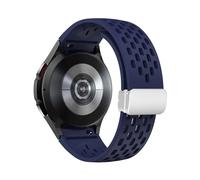 AQXYWQOL Correa de silicona compatible con Galaxy Watch 6 Classic 43 mm 47 mm 5Pro 45 mm Correa con hebilla magnética for Galaxy Watch 6 5 4 40 mm 44 mm 46 mm(Blue-S,For Watch 5 Pro)