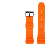 AQXYWQOL Correa de silicona de 22 mm Compatible con reloj de buceo con pez espada MDV-106 MDV-107 MTP-VD01D efr-303l Correa de reloj Correa de hombre naranja y verde(Orange black,22mm)