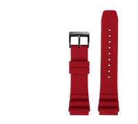AQXYWQOL Correa de silicona de 22 mm Compatible con reloj de buceo con pez espada MDV-106 MDV-107 MTP-VD01D efr-303l Correa de reloj Correa de hombre naranja y verde(Red black,20mm)