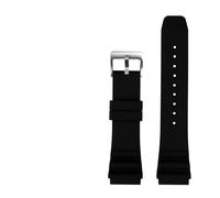 AQXYWQOL Correa de Silicona de 22 mm Compatible con Reloj de Buceo con pez Espada MDV-106 MDV-107 MTP-VD01D efr-303l Correa de Reloj Correa de Hombre Naranja y Verde(Black Silver,22mm)