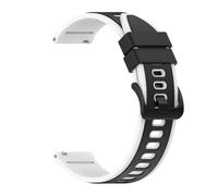 AQXYWQOL Correa de silicona de 22mm y 20mm Compatible con reloj inteligente C81 C80 P71 P73 I30 I31 M42 M41 P8 P28 V23 Pro(Black White,20mm Watch)