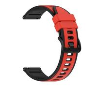 AQXYWQOL Correa de silicona de 22mm y 20mm Compatible con reloj inteligente C81 C80 P71 P73 I30 I31 M42 M41 P8 P28 V23 Pro(Red Black,20mm Watch)