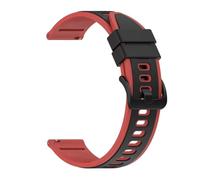 AQXYWQOL Correa de silicona de 22mm y 20mm Compatible con reloj inteligente C81 C80 P71 P73 I30 I31 M42 M41 P8 P28 V23 Pro(Black Red,22mm Watch)