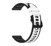 AQXYWQOL Correa de silicona de 22mm y 20mm Compatible con reloj inteligente C81 C80 P71 P73 I30 I31 M42 M41 P8 P28 V23 Pro(White Black,20mm Watch)
