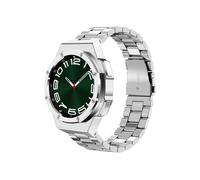 AQXYWQOL Kit de modificación de lujo de acero inoxidable compatible con Galaxy Watch 6 Classic 43 mm 47 mm Correa de cubierta de caja de metal for Galaxy 6 Classic(Silver,Watch 6 Classic 47mm)