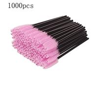 Aqxyxsw 100/500/1000 Uds cepillos desechables for pestañas carretes for pestañas aplicador de varitas for extensión de pestañas herramienta de maquillaje lingli(Color:1000pcs pink)
