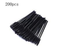 Aqxyxsw 100/500/1000 Uds cepillos desechables for pestañas carretes for pestañas aplicador de varitas for extensión de pestañas herramienta de maquillaje lingli(Color:200pcs black)