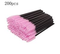 Aqxyxsw 100/500/1000 Uds cepillos desechables for pestañas carretes for pestañas aplicador de varitas for extensión de pestañas herramienta de maquillaje lingli(Color:200pcs pink)