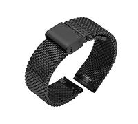 Aqxyxsw 18 mm 20 mm 22 mm 24 mm Universal Milanés Reloj de reloj de reloj Reloj rápido Malla de la banda de la banda de acero inoxidable Correa de pulsera Pulsera Negro lingli(schwarz,24mm)