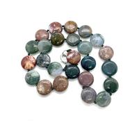 Aqxyxsw GUYTRM Piedra semipreciosa de Piedra Natural, Cuenta de Piedra Oblata, Collar de Moda for Mujer, Alrededor de 18 Pulgadas, tamaño 16 mm(16x16mm_Indian Agate)