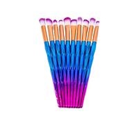Aqxyxsw Juego de 10 Uds de brochas de maquillaje de diamante, brocha de sombra de ojos con purpurina, herramienta de belleza, brocha de maquillaje for cosméticos lingli(Color:10Pcs Rainbow)