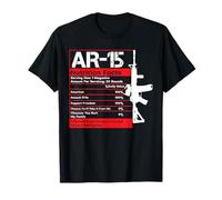 AR-15 Información nutricional Rifle de pistola divertido Gun Guy regalo AR15 Camiseta