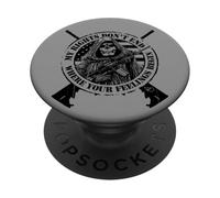 AR-15 Mis Derechos no terminan Donde comienzan Tus Sentimientos Skull PopSockets PopGrip Adhesivo